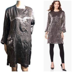 FERN FINDS Crushed Metallic "Dharma" Tunic or Dress